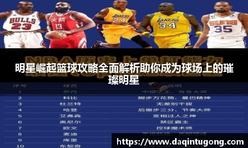 明星崛起篮球攻略全面解析助你成为球场上的璀璨明星